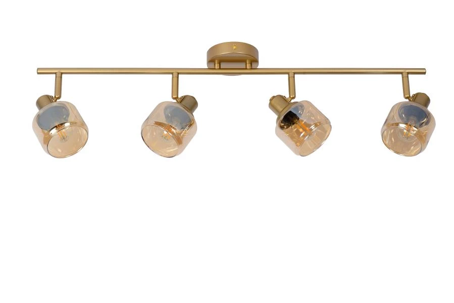 Lucide BJORN - Ceiling spotlight - 4xE14 - Matt Gold / Brass - off